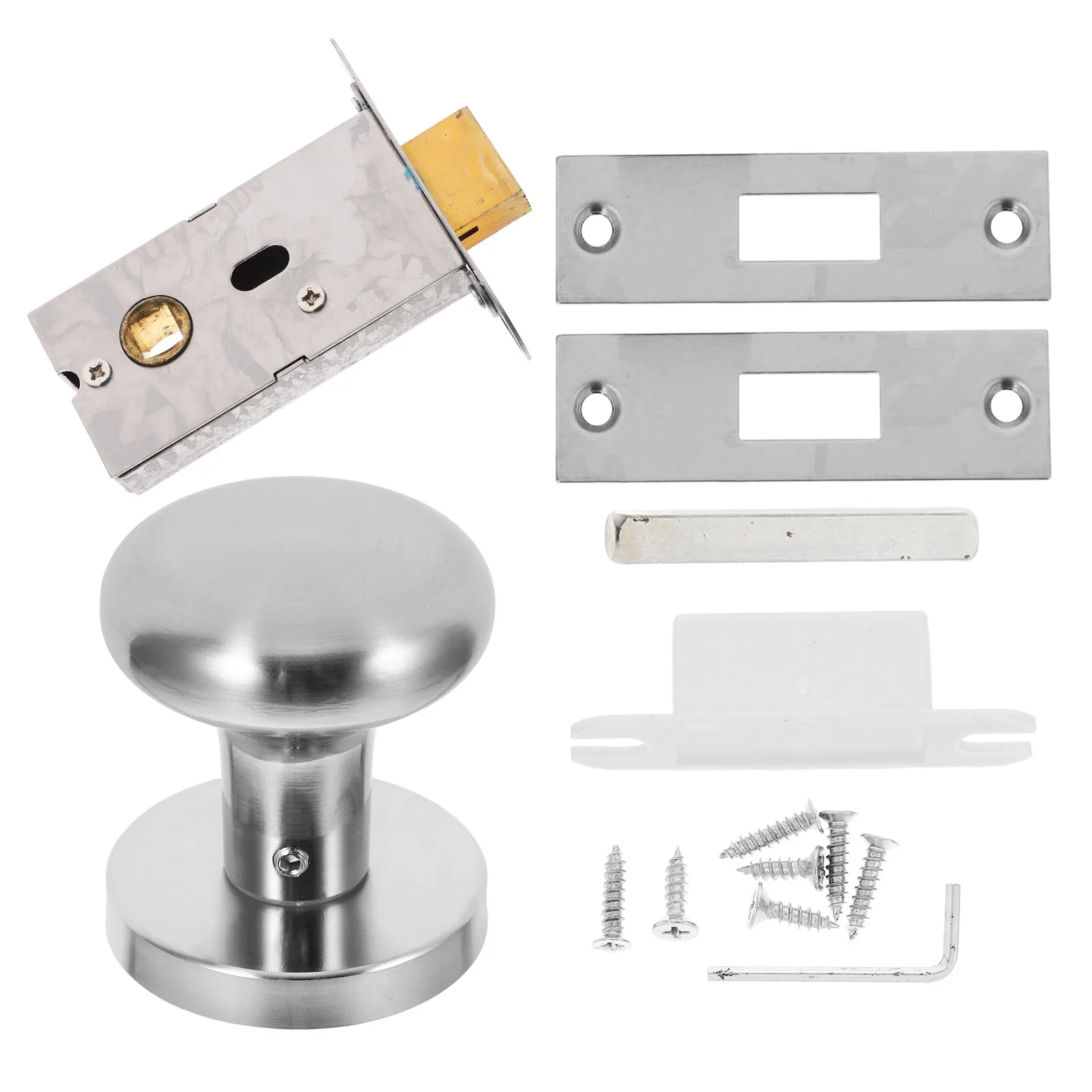 Keyless Door Lock Knob Stainless Steel Interior Door Knob Sphere Design Easy Grip Smooth Surface Perfect for Bedroom Closet
Keyless Door Lock Knob Stainless Steel Interior Door Knob Sphere Design Easy Grip Smooth Surface Perfect for Bedroom Closet