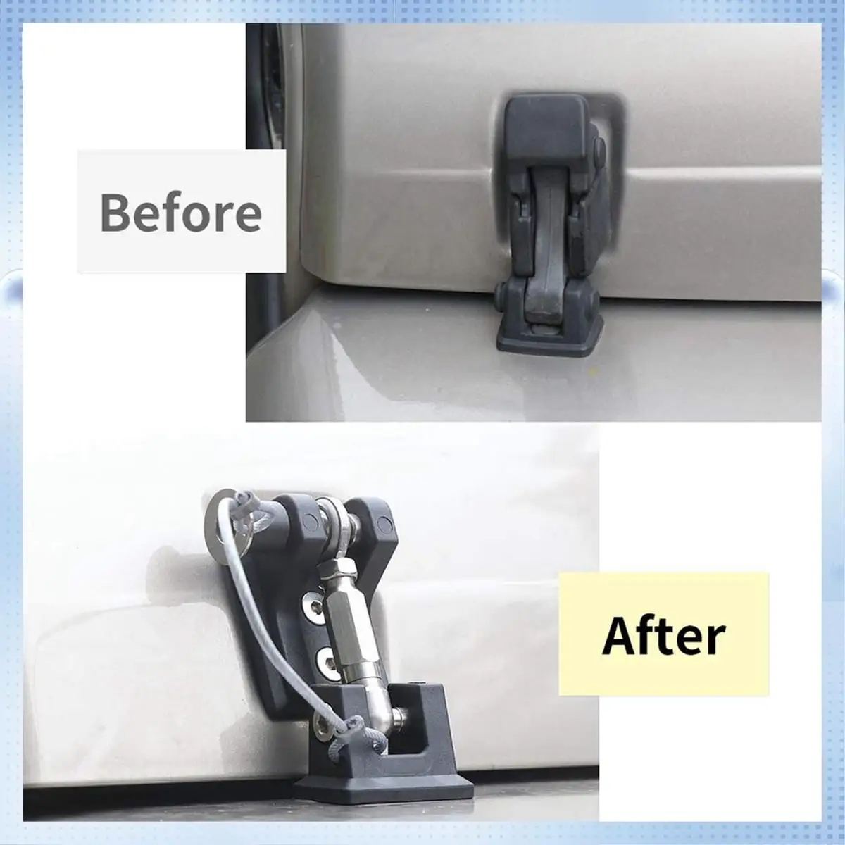 A70R-TJ Hood Latches For Jeep Wrangler TJ 1997-2006 Locking Hood Latch, Eliminate Hood Flutter Bounce, 1Pair
A70R-TJ Hood Latches For Jeep Wrangler TJ 1997-2006 Locking Hood Latch, Eliminate Hood Flutter Bounce, 1Pair