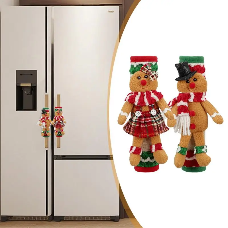 Refrigerator Door Handle Cover Christmas Gingerbread Man Fridge Oven Handle Covers 2pcs Kitchen Appliance Decoration
Refrigerator Door Handle Cover Christmas Gingerbread Man Fridge Oven Handle Covers 2pcs Kitchen Appliance Decoration