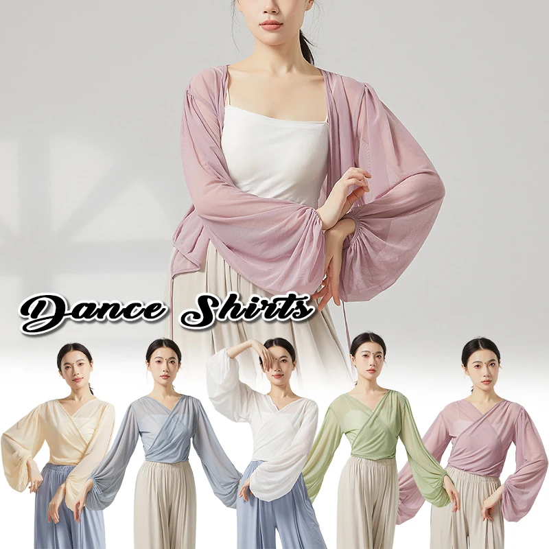 Women Chinese Classical Dance Top Elegant Flowy Practice Wear Folk Dance Shirt Stage Performance Costume Training Leotard
Women Chinese Classical Dance Top Elegant Flowy Practice Wear Folk Dance Shirt Stage Performance Costume Training Leotard