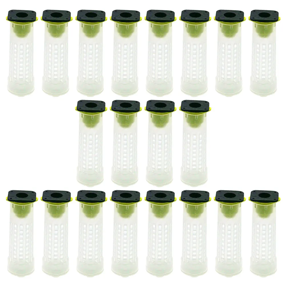 20 Pcs Queen Protective Cover Plastic Breeding Cage Mesh House Keeper Tool Bee Protector Supplies Gardening Equipment
20 Pcs Queen Protective Cover Plastic Breeding Cage Mesh House Keeper Tool Bee Protector Supplies Gardening Equipment