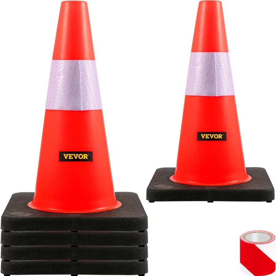 Safety Cones 18 in 45 cm Height 5 PCS PVC Orange Traffic Cone with Reflective Collar and Black Weighted Base Used for Traffic
Safety Cones 18 in 45 cm Height 5 PCS PVC Orange Traffic Cone with Reflective Collar and Black Weighted Base Used for Traffic