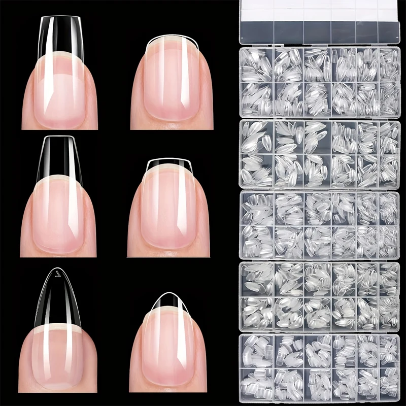 600Pcs Full Cover Press On Nail Tips Stiletto Almond Square Coffin French False Fake Soak Off Gel Nail Extension Tips Capsule
600Pcs Full Cover Press On Nail Tips Stiletto Almond Square Coffin French False Fake Soak Off Gel Nail Extension Tips Capsule