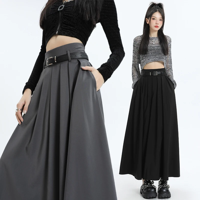 Suit Pleated Skirts Women 2024 Spring Autumn New High-waisted Skinny A-line Long Skirt Korean Style All-match Faldas Aesthetic
Suit Pleated Skirts Women 2024 Spring Autumn New High-waisted Skinny A-line Long Skirt Korean Style All-match Faldas Aesthetic