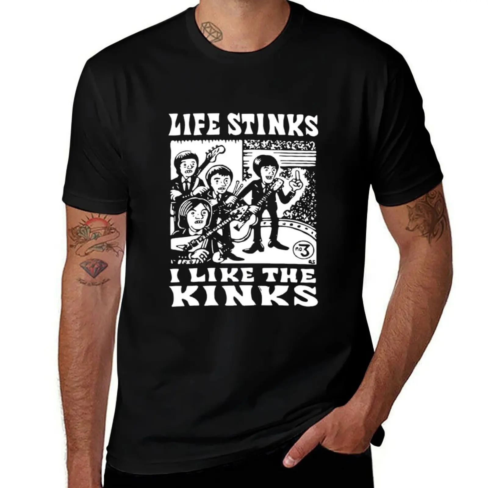 Life Stinks I Like The Kinks T-Shirt Trendy Print Short Sleeve T-Shirt
Life Stinks I Like The Kinks T-Shirt Trendy Print Short Sleeve T-Shirt