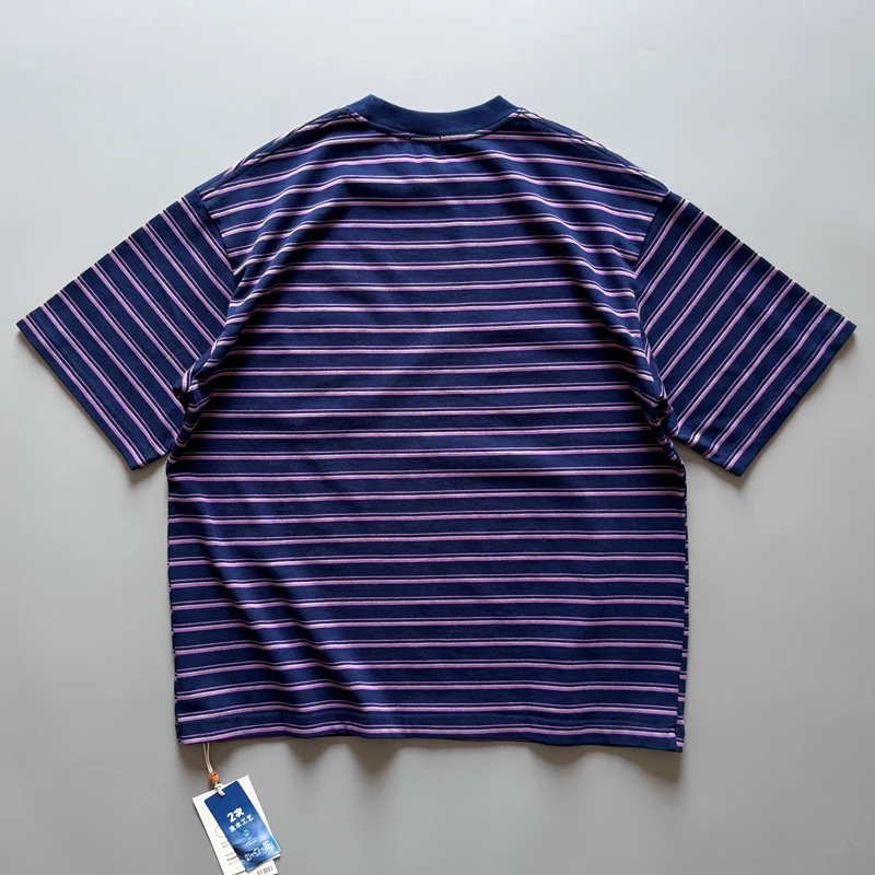 Soft Breathable 100% Cotton Striped Oversized 350gsm Heavyweight T-Shirt for Men 25SS Summer Cityboy Slim Fit Collar Relaxed Tee
Soft Breathable 100% Cotton Striped Oversized 350gsm Heavyweight T-Shirt for Men 25SS Summer Cityboy Slim Fit Collar Relaxed Tee