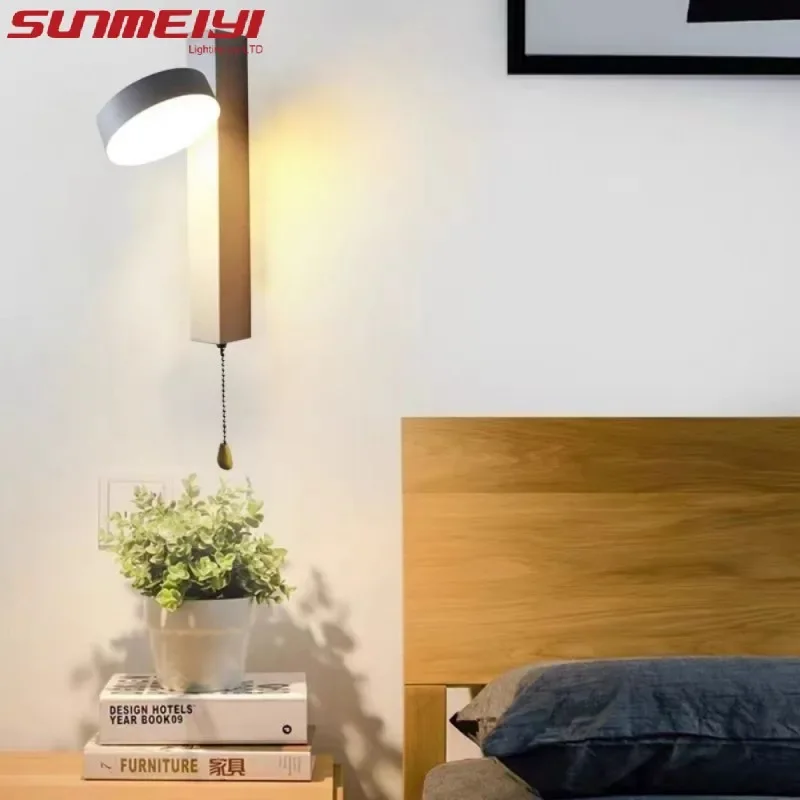 Nordic Modern Simple Indoor LED Wall Lamp Rotatable Bedside Lamp Living Room Bedroom Corridor Aisle Lamp with Pull Cord Switch
Nordic Modern Simple Indoor LED Wall Lamp Rotatable Bedside Lamp Living Room Bedroom Corridor Aisle Lamp with Pull Cord Switch