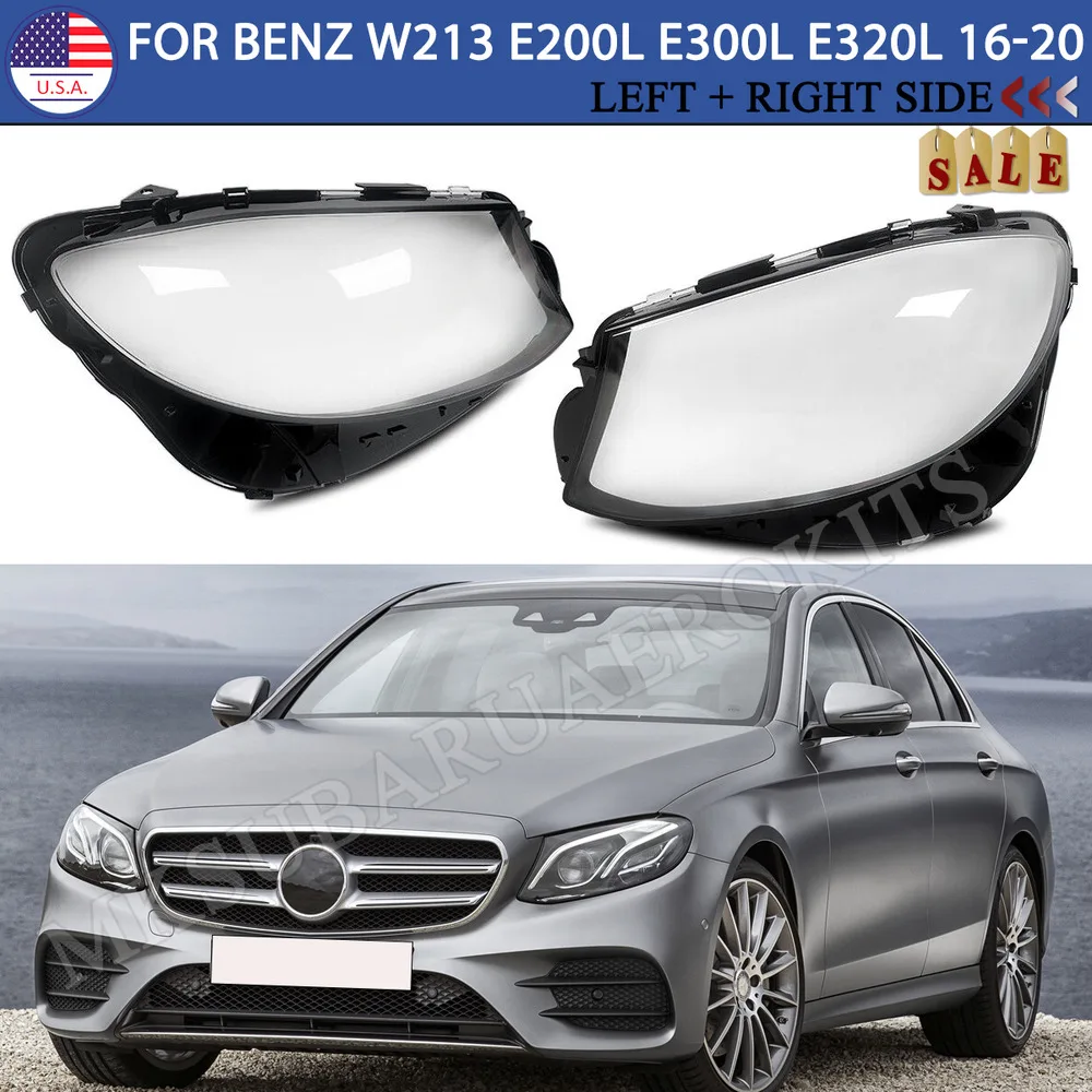 Pair Headlight Lens Cover Shell For Mercedes Benz E Class W213 E300 E450 2016 2017 2018 2019 2020 Headlamp Lampshade Clear Shell
Pair Headlight Lens Cover Shell For Mercedes Benz E Class W213 E300 E450 2016 2017 2018 2019 2020 Headlamp Lampshade Clear Shell