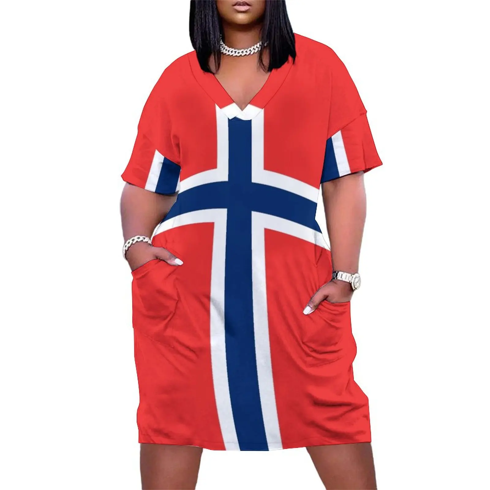 Norwegian Flag Loose Pocket Dress womens dress Long dress beach dresses women elegant luxury
Norwegian Flag Loose Pocket Dress womens dress Long dress beach dresses women elegant luxury