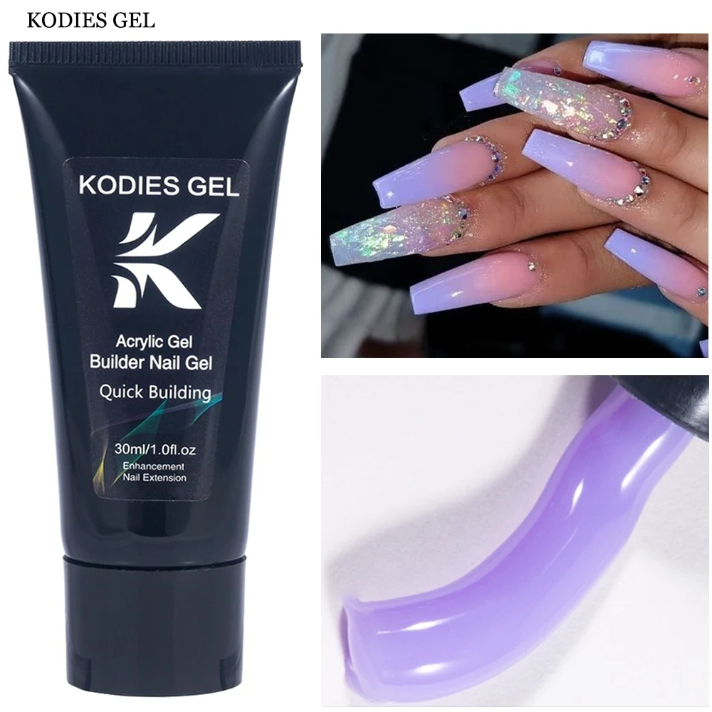 KODIES GEL Purple Poly Nail Gel Extension 30ML Solid Acrylic Gel Quick Building Hard Gel Polish Semi Permanent UV/LED Manicure
KODIES GEL Purple Poly Nail Gel Extension 30ML Solid Acrylic Gel Quick Building Hard Gel Polish Semi Permanent UV/LED Manicure