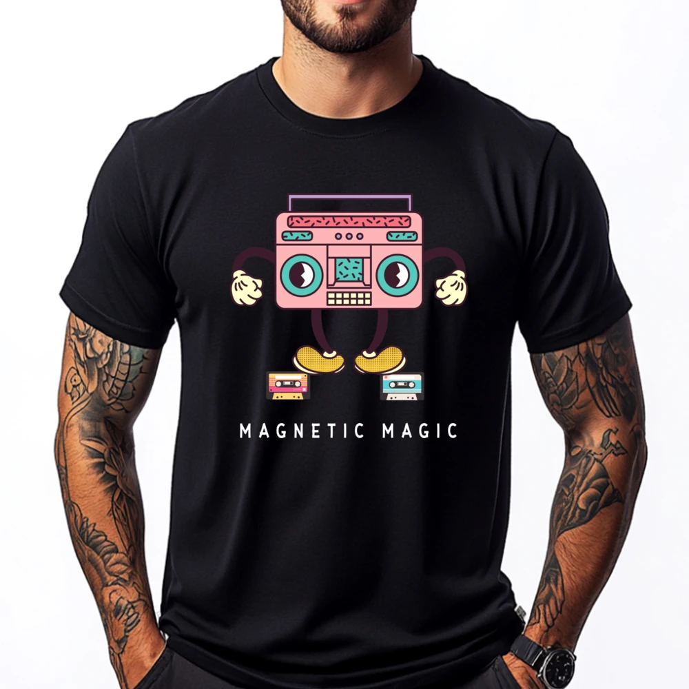 Magnetic Magic Cute Cassette Designs Present 3d Printed T Shirts Natural Custom T Shirt England Style
Magnetic Magic Cute Cassette Designs Present 3d Printed T Shirts Natural Custom T Shirt England Style