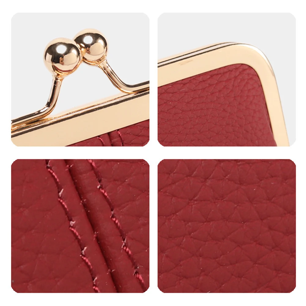 Genuine Leather Vintage Kiss Lock Wallet Large Capacity Double Clip Travel Wallet Framed Coin Purse Key Card Storage Bag
Genuine Leather Vintage Kiss Lock Wallet Large Capacity Double Clip Travel Wallet Framed Coin Purse Key Card Storage Bag