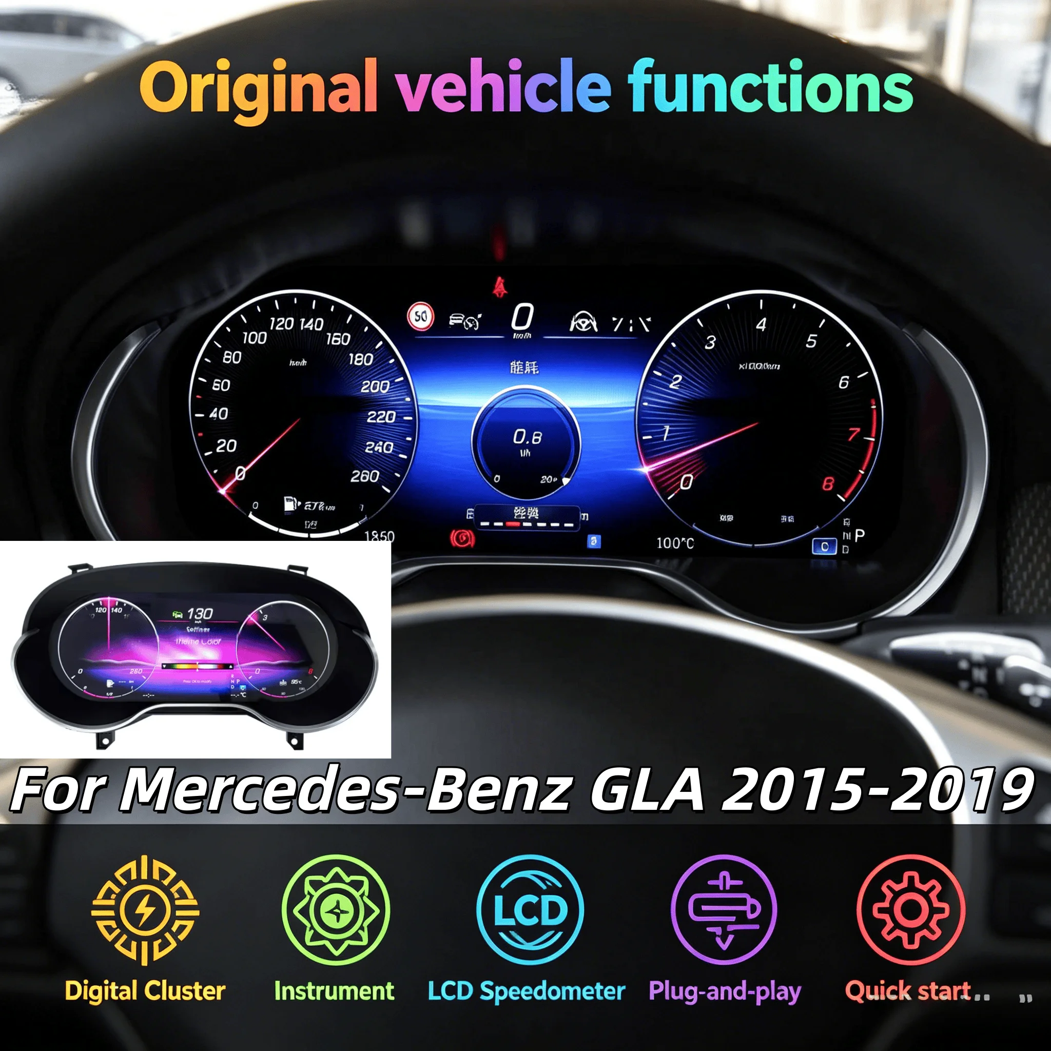 Odometer Gauge Speedometer For Mercedes-Benz GLA 2015-2019 Digital Dashboard Cluster Instrument Panel Virtual Cockpit 12.3 inch
Odometer Gauge Speedometer For Mercedes-Benz GLA 2015-2019 Digital Dashboard Cluster Instrument Panel Virtual Cockpit 12.3 inch