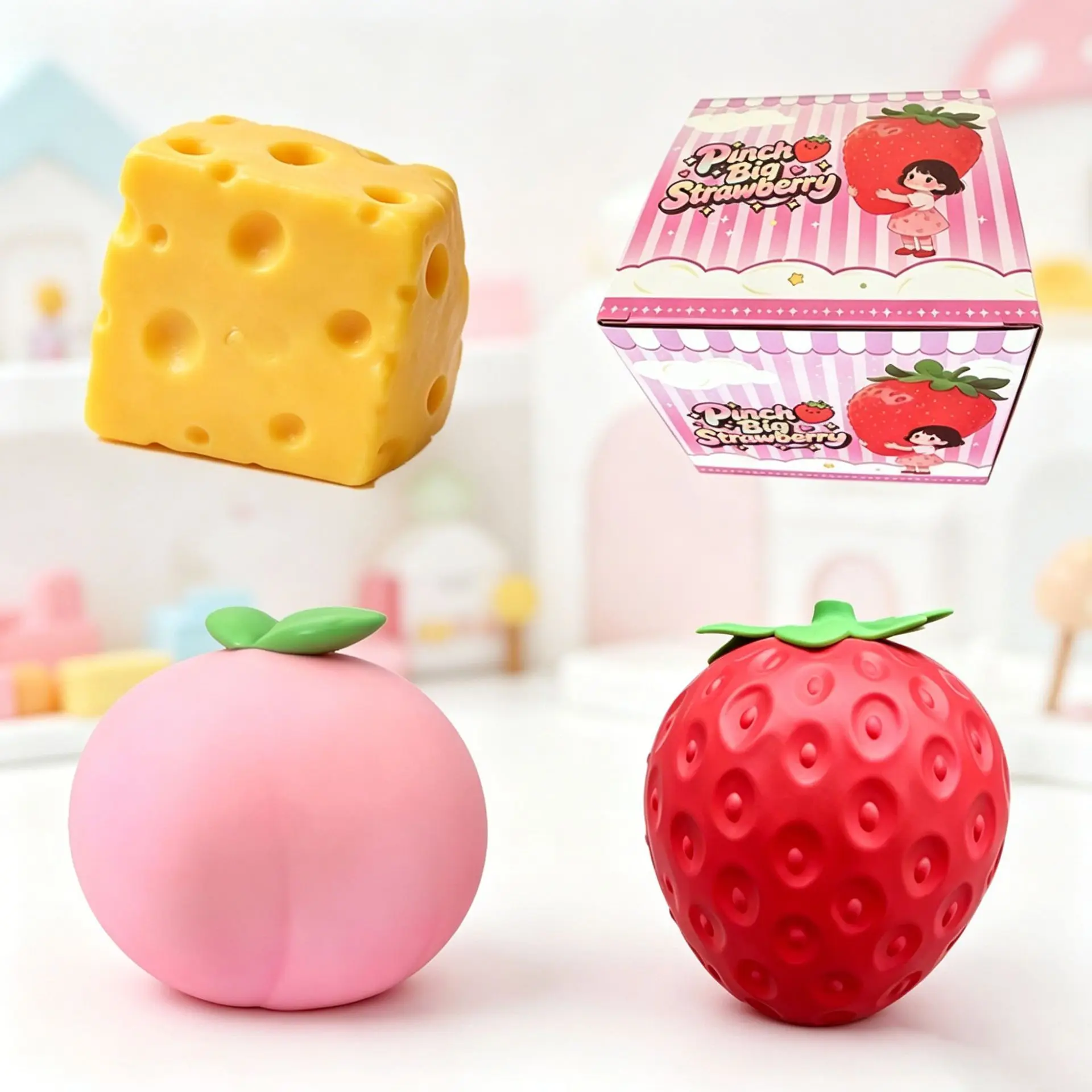 Large-Sized Realistic Peach Cheese Strawberry Squishy Toy, Ultra-Soft Fruit Model Ornament, Stress Relief and Venting Decompress
Large-Sized Realistic Peach Cheese Strawberry Squishy Toy, Ultra-Soft Fruit Model Ornament, Stress Relief and Venting Decompress