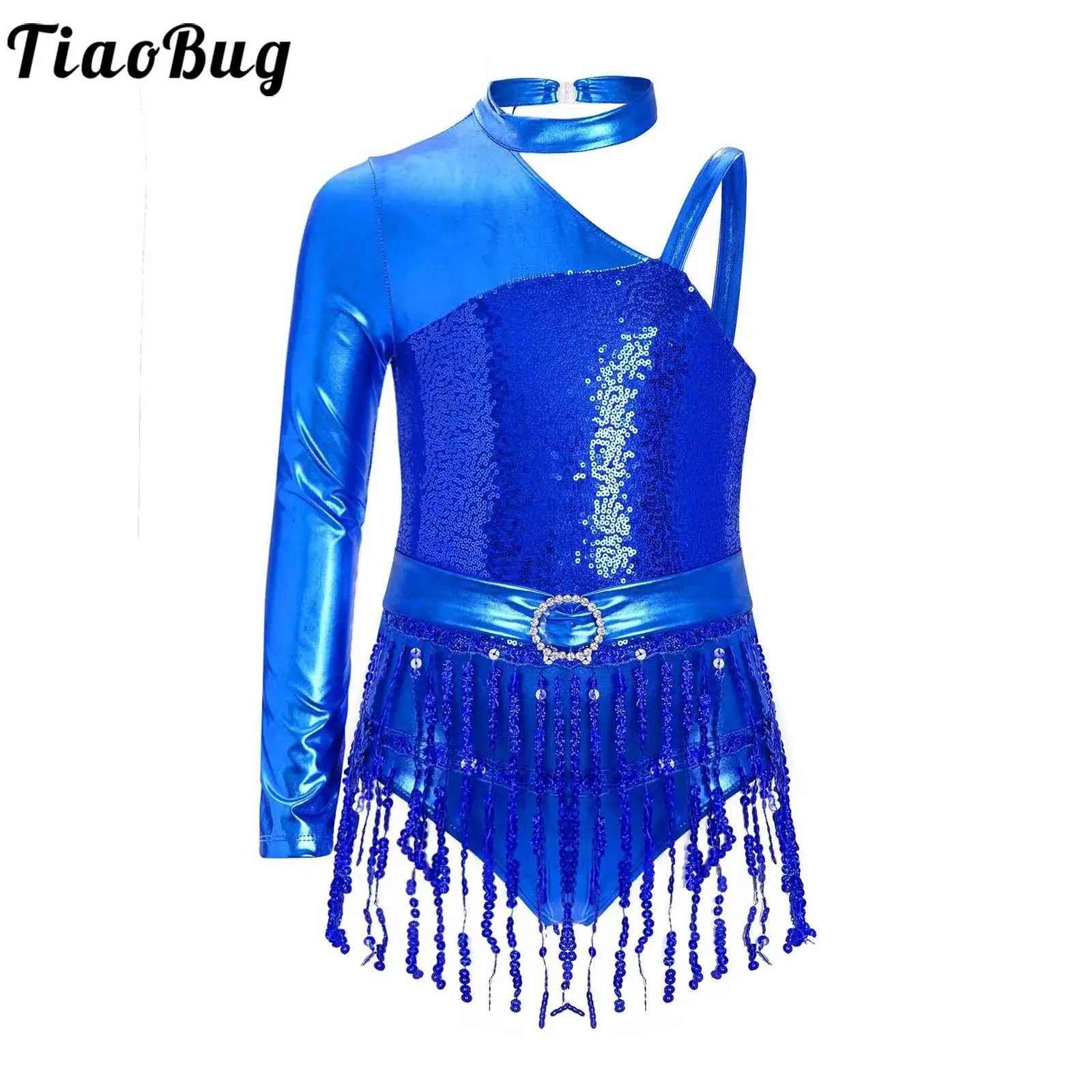 Jazz Dance Leotards Costume for Girls Latin Tango Ballroom Cha-cha Dress Sparkly Sequins Tassels Bodysuits Rumba Samba Dancewear 
Jazz Dance Leotards Costume for Girls Latin Tango Ballroom Cha-cha Dress Sparkly Sequins Tassels Bodysuits Rumba Samba Dancewear