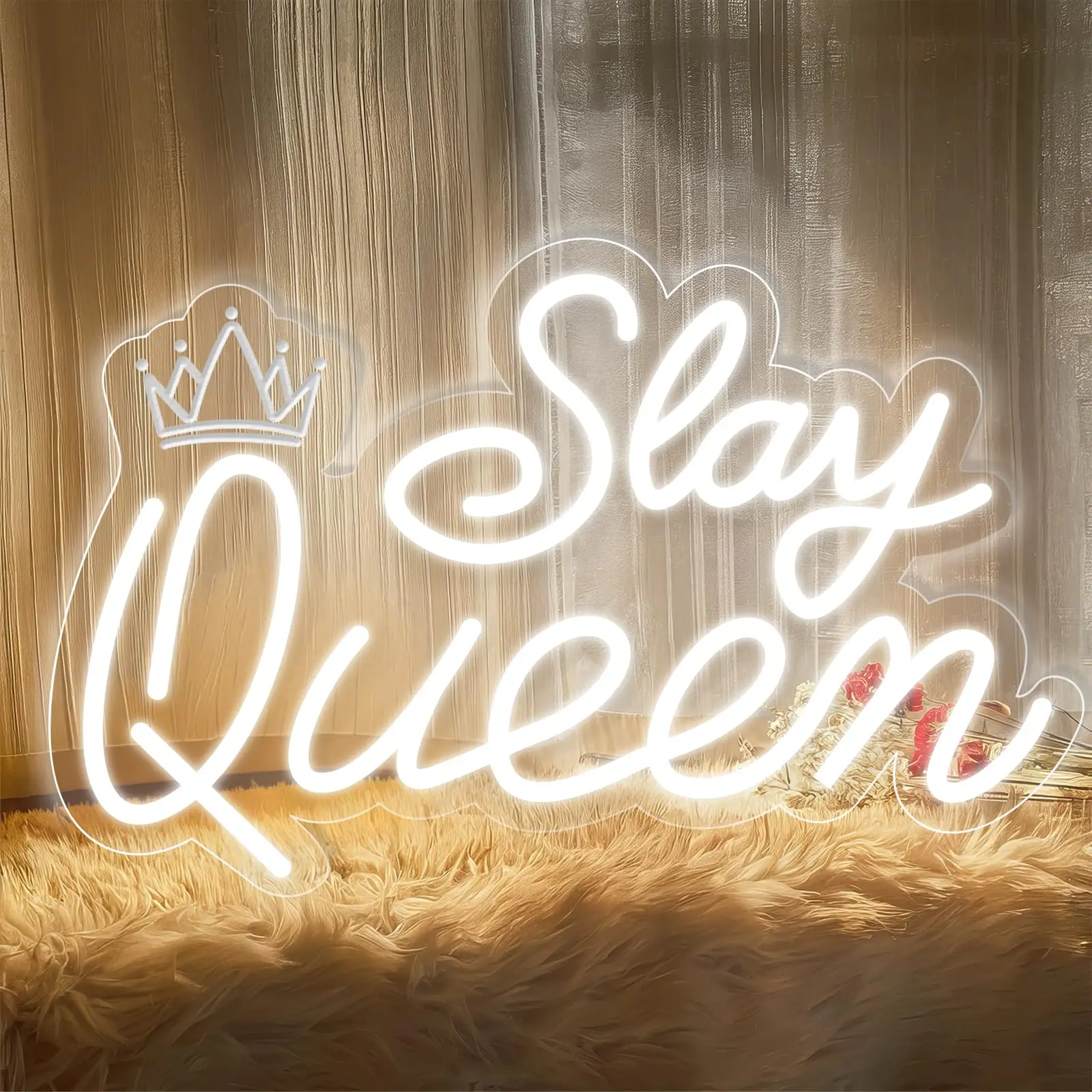 Slay Queen Neon Sign for Wall Decor, Adjustable LED Light Girl Women Birthday Valentines Christmas Bedroom Dorm Wall Art Decor
Slay Queen Neon Sign for Wall Decor, Adjustable LED Light Girl Women Birthday Valentines Christmas Bedroom Dorm Wall Art Decor