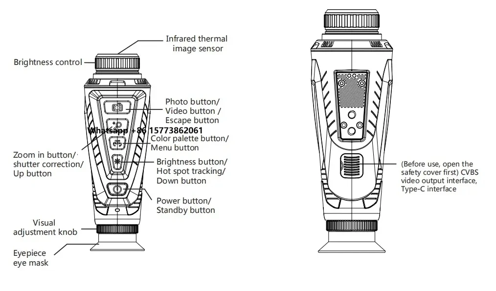 Telescope HTM4135 Night Vision Monocular Lightweight Handheld Thermal Monocular
Telescope HTM4135 Night Vision Monocular Lightweight Handheld Thermal Monocular