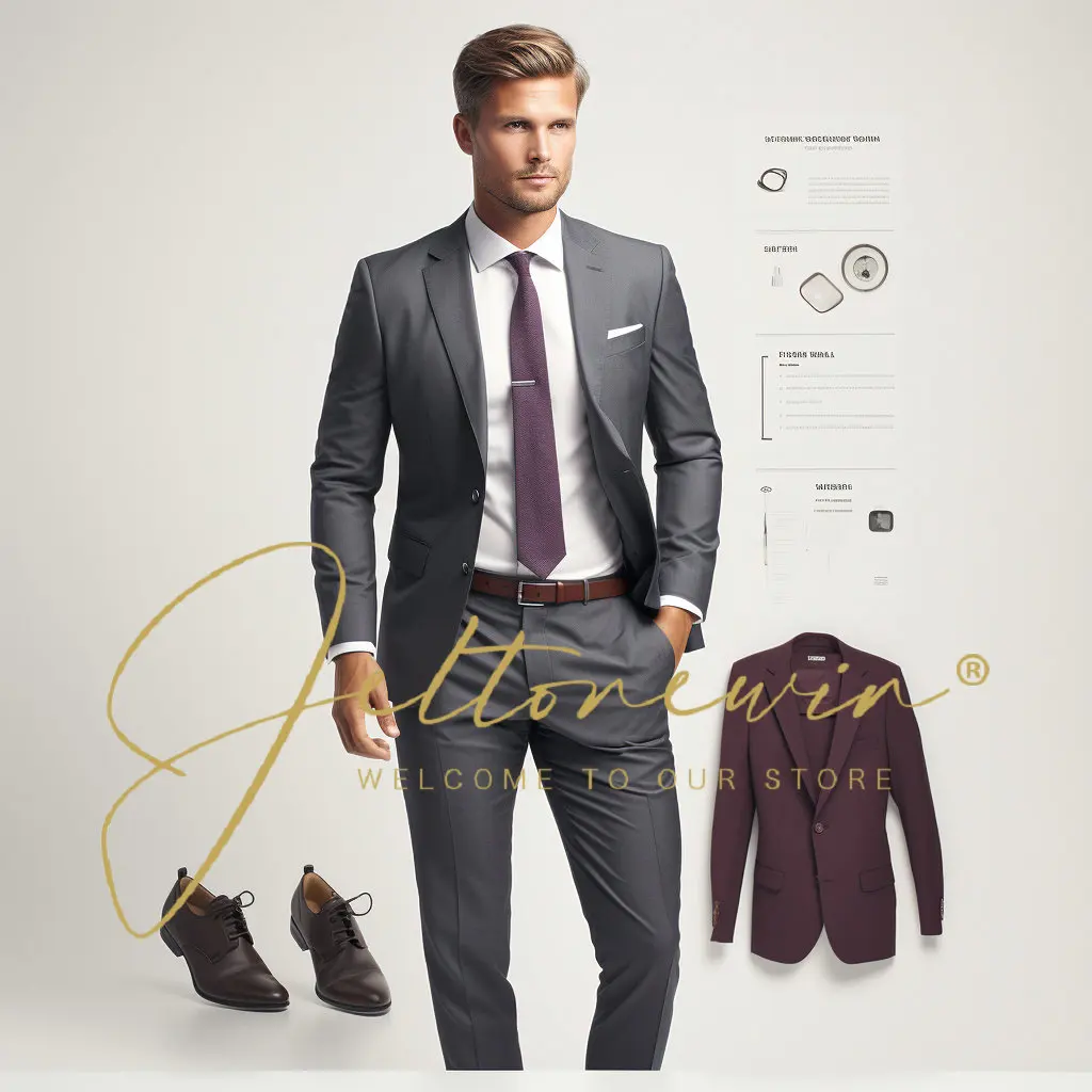 Handsome Formal Men Suits Costume Homme Prom Terno Masculino Groom Blazer Wedding 2 Pcs (Jacket+Pants) Suits For Men
Handsome Formal Men Suits Costume Homme Prom Terno Masculino Groom Blazer Wedding 2 Pcs (Jacket+Pants) Suits For Men