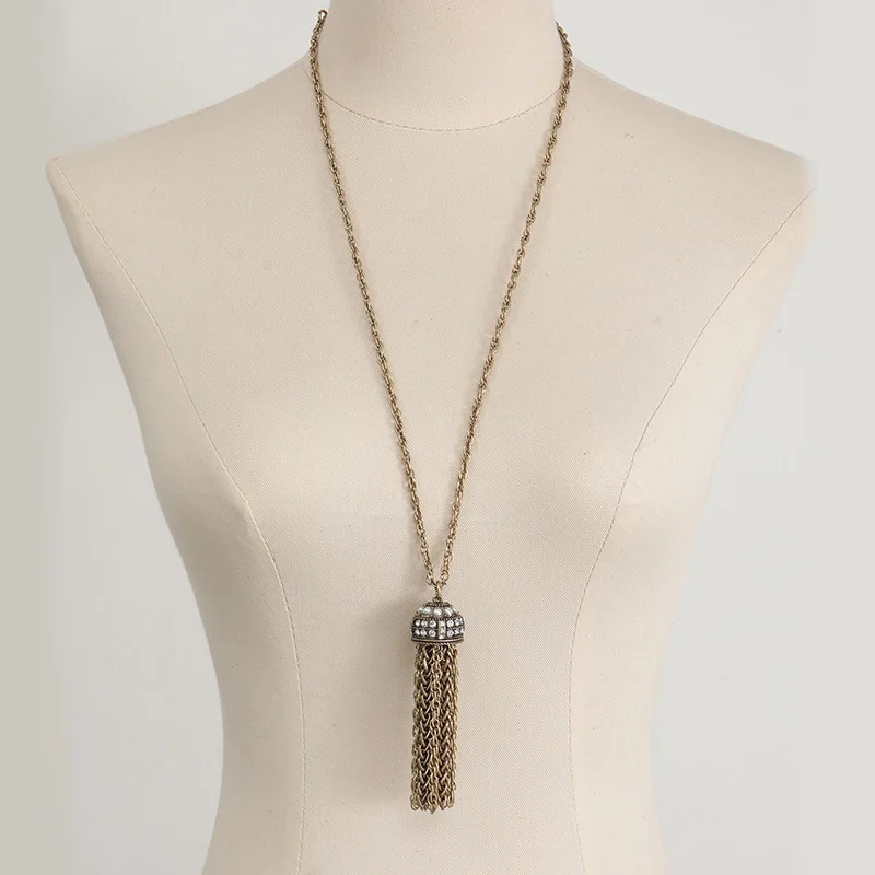 New Vintage Punk Tassel Handmade Necklace, Gothic Dark Multi-layer Chain Neck Jewelry for Trendy Street People
New Vintage Punk Tassel Handmade Necklace, Gothic Dark Multi-layer Chain Neck Jewelry for Trendy Street People