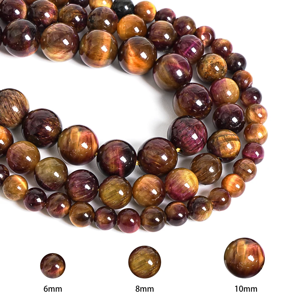 Фиолетовый желтый двухцветный камень «Тигровый глаз» натуральные круглые свободные бусины для изготовления ювелирных изделий DIY аксессуары для браслетов 6/8/10 мм
Фиолетовый желтый двухцветный камень «Тигровый глаз» натуральные круглые свободные бусины для изготовления ювелирных изделий DIY аксессуары для браслетов 6/8/10 мм