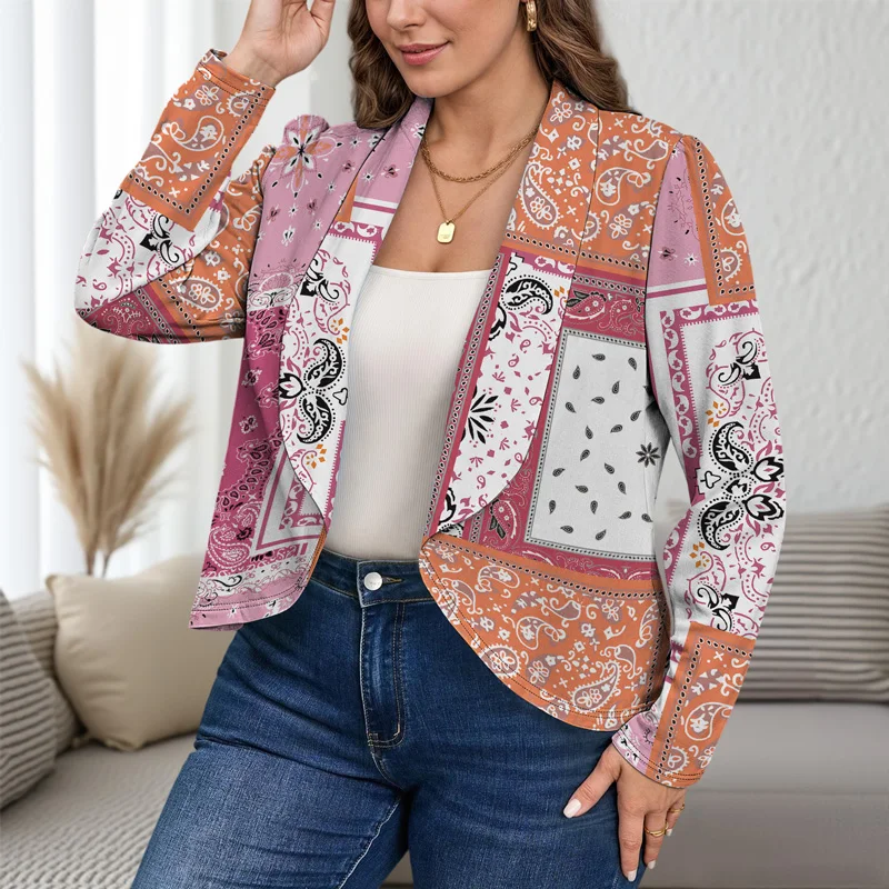 Printed Womens Suit Jacket Camouflage Autumn Womens Large Lapel Suit Jacket Stylish And Casual Light And Comfortable Loose Fit
Printed Womens Suit Jacket Camouflage Autumn Womens Large Lapel Suit Jacket Stylish And Casual Light And Comfortable Loose Fit