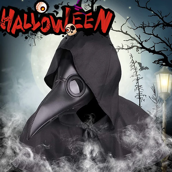 Halloween Black Rubber Plague Doctor Mask Long Nose Bird Beek Steampunk Gas Latex Face Mask Cosplay Prop Party Accessories
Halloween Black Rubber Plague Doctor Mask Long Nose Bird Beek Steampunk Gas Latex Face Mask Cosplay Prop Party Accessories