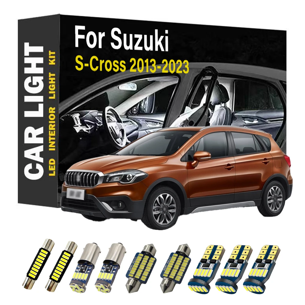 10 шт. аксессуары для автомобильных ламп для Suzuki S-Cross 2013-2019 2020 2021 2022 2023 светодиодный комплект внутреннего купольного освещения для чтения багажа
10 шт. аксессуары для автомобильных ламп для Suzuki S-Cross 2013-2019 2020 2021 2022 2023 светодиодный комплект внутреннего купольного освещения для чтения багажа