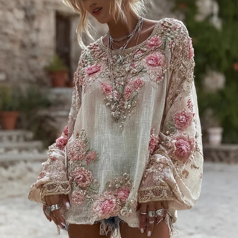 2026 New Women's 3D Digital Print T Shirt Fashion Floral Pattern Crew Neck Casual Top
2026 New Women's 3D Digital Print T Shirt Fashion Floral Pattern Crew Neck Casual Top
