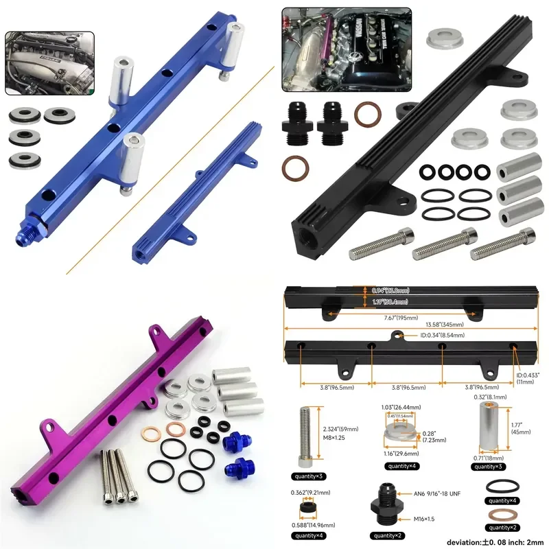 New Top Feed Injector Billet Fuel Rail Fit for 240SX S13 SR20 SR20DET Silvia 1989-1994 Black
New Top Feed Injector Billet Fuel Rail Fit for 240SX S13 SR20 SR20DET Silvia 1989-1994 Black