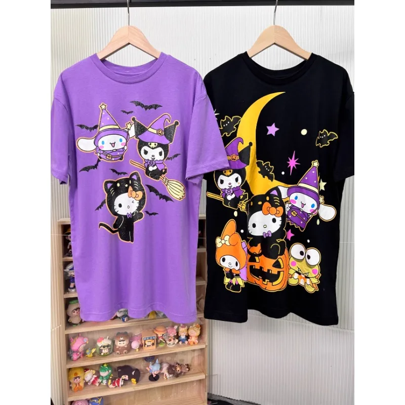 Футболка Sanrio на Хэллоуин, новинка, Милая футболка с коротким рукавом Kuromi My Melody Cinnamoroll, аниме, Повседневный пуловер в стиле Харадзюку, топы
Футболка Sanrio на Хэллоуин, новинка, Милая футболка с коротким рукавом Kuromi My Melody Cinnamoroll, аниме, Повседневный пуловер в стиле Харадзюку, топы