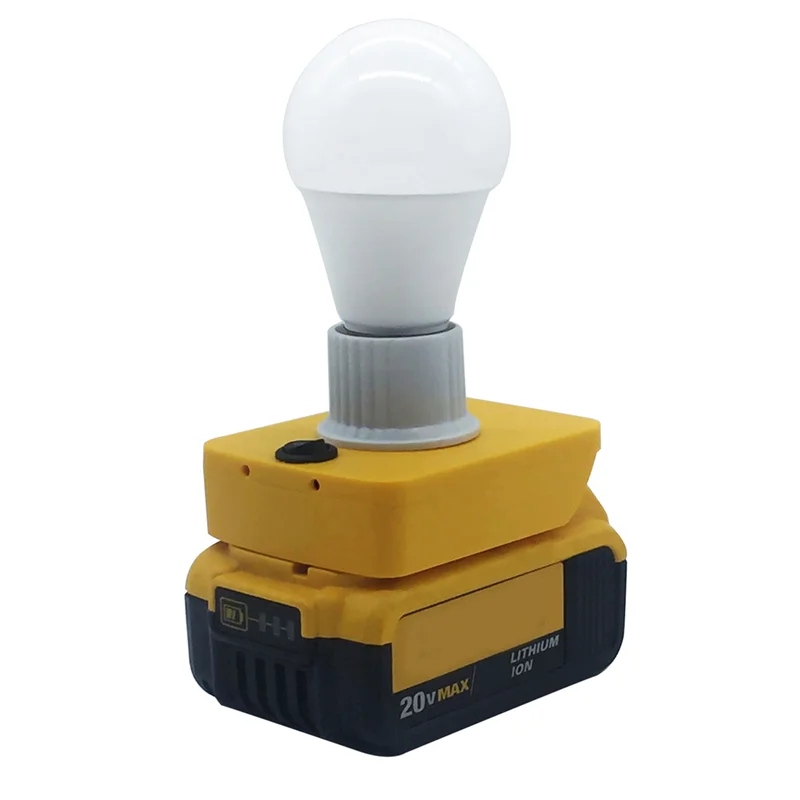 AD41-Portable E27 Bulb LED Light for Dewalt 18V 20V DCB Series Lithium Battery DCB180 DCB182 DCB200 DCB606
AD41-Portable E27 Bulb LED Light for Dewalt 18V 20V DCB Series Lithium Battery DCB180 DCB182 DCB200 DCB606