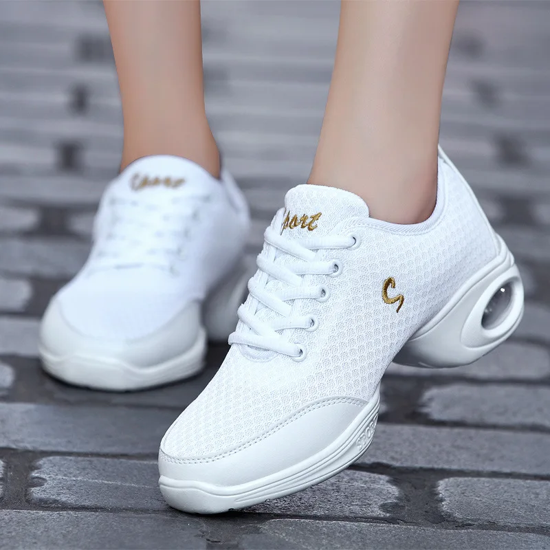 Square Dance Shoes Women's Breathable Air Mesh Jazz Shoes Girls Red White Black Air Cushion Soft Bottom Dance Sneakers
Square Dance Shoes Women's Breathable Air Mesh Jazz Shoes Girls Red White Black Air Cushion Soft Bottom Dance Sneakers