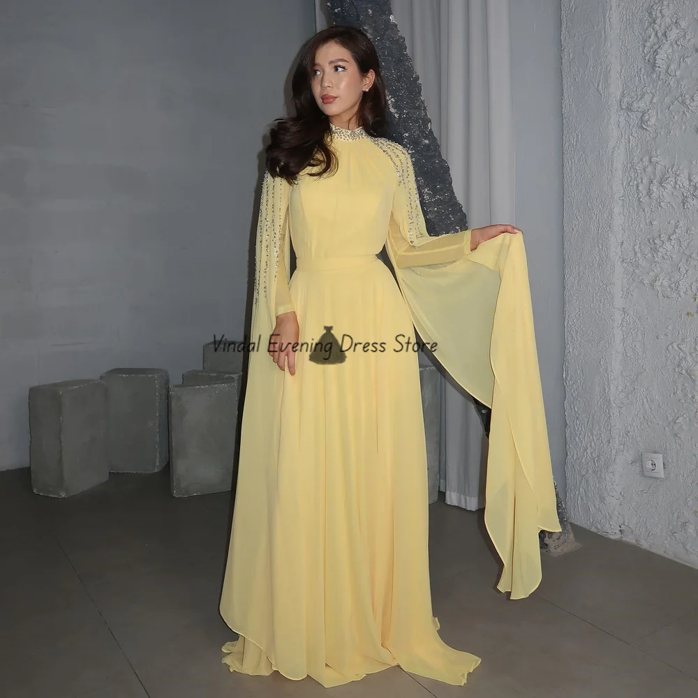 Vindal Sweep Train Long Sleeves Rhinestone Floor-Length A-Line Evening Luxury Dresses Elegant Prom Dress Robe Customized 2025
Vindal Sweep Train Long Sleeves Rhinestone Floor-Length A-Line Evening Luxury Dresses Elegant Prom Dress Robe Customized 2025