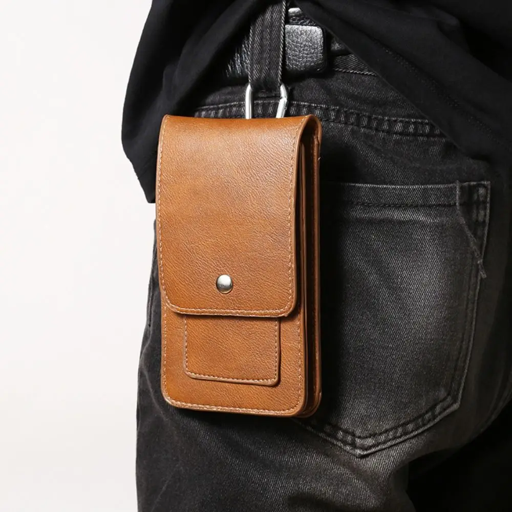 PU Leather Mobile Phone Pouch Holster Large Capacity Multi-layer Phone Belt Clip Holster Waterproof with Metal Buckle
PU Leather Mobile Phone Pouch Holster Large Capacity Multi-layer Phone Belt Clip Holster Waterproof with Metal Buckle