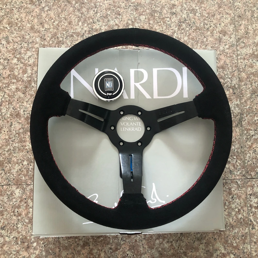 Racing 350MM Universal Nardi Steering Wheel Car Rally Drift Nardi Suede Leather JDM Steering Wheel Volantes For BMW HONDA TOYOTA
Racing 350MM Universal Nardi Steering Wheel Car Rally Drift Nardi Suede Leather JDM Steering Wheel Volantes For BMW HONDA TOYOTA