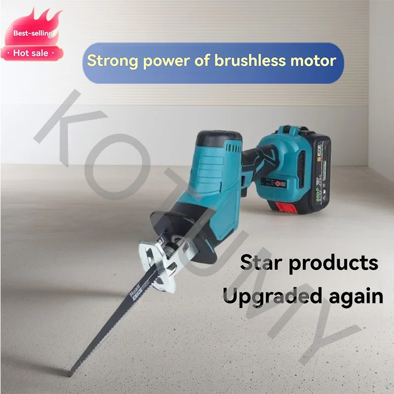 Cordless electric reciprocating saw, rechargeable woodworking metal cutting saw, electric tool
Cordless electric reciprocating saw, rechargeable woodworking metal cutting saw, electric tool