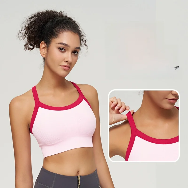 Women's Seamless All-In-One Sports Bra Shockproof Running Fitness Yoga Vest with Beautiful Back Contrasting Color Tight
Women's Seamless All-In-One Sports Bra Shockproof Running Fitness Yoga Vest with Beautiful Back Contrasting Color Tight