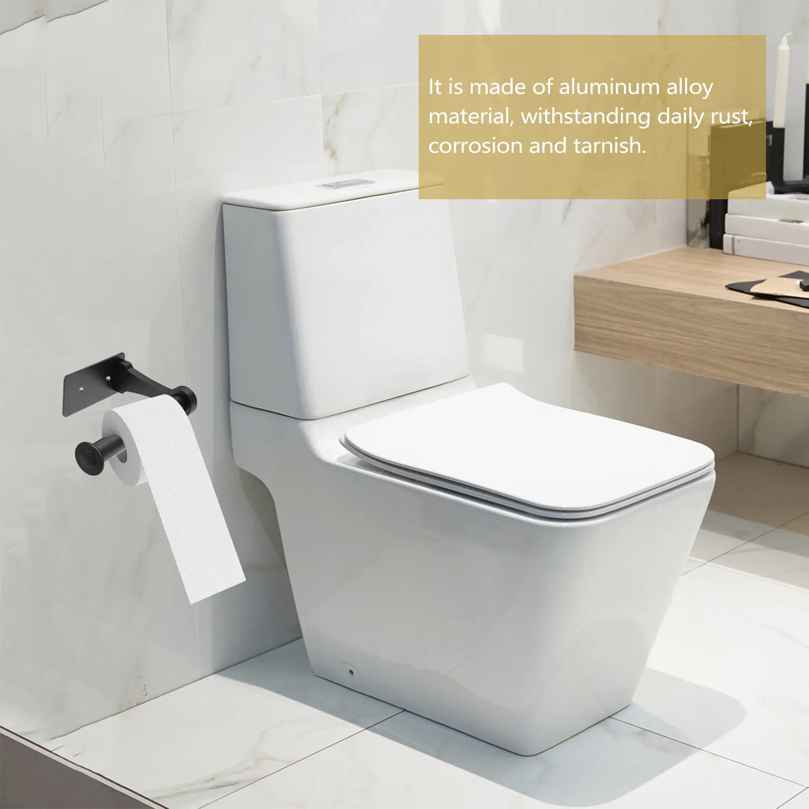 Wall-Mounted Aluminum Alloy Bathroom Tissue Rack Space-Saving Roll Paper Holder Toilet Paper Organizer Toilet Roll Holder Metal
Wall-Mounted Aluminum Alloy Bathroom Tissue Rack Space-Saving Roll Paper Holder Toilet Paper Organizer Toilet Roll Holder Metal