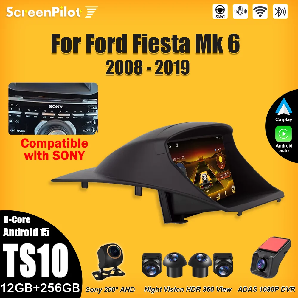 Android 15 For Car Radio Ford Fiesta Mk 6MK 7 2008-2019 Multimedia Video Player 2 din Carplay Bluetooth Mirror Link 8 Core 5G
Android 15 For Car Radio Ford Fiesta Mk 6MK 7 2008-2019 Multimedia Video Player 2 din Carplay Bluetooth Mirror Link 8 Core 5G
