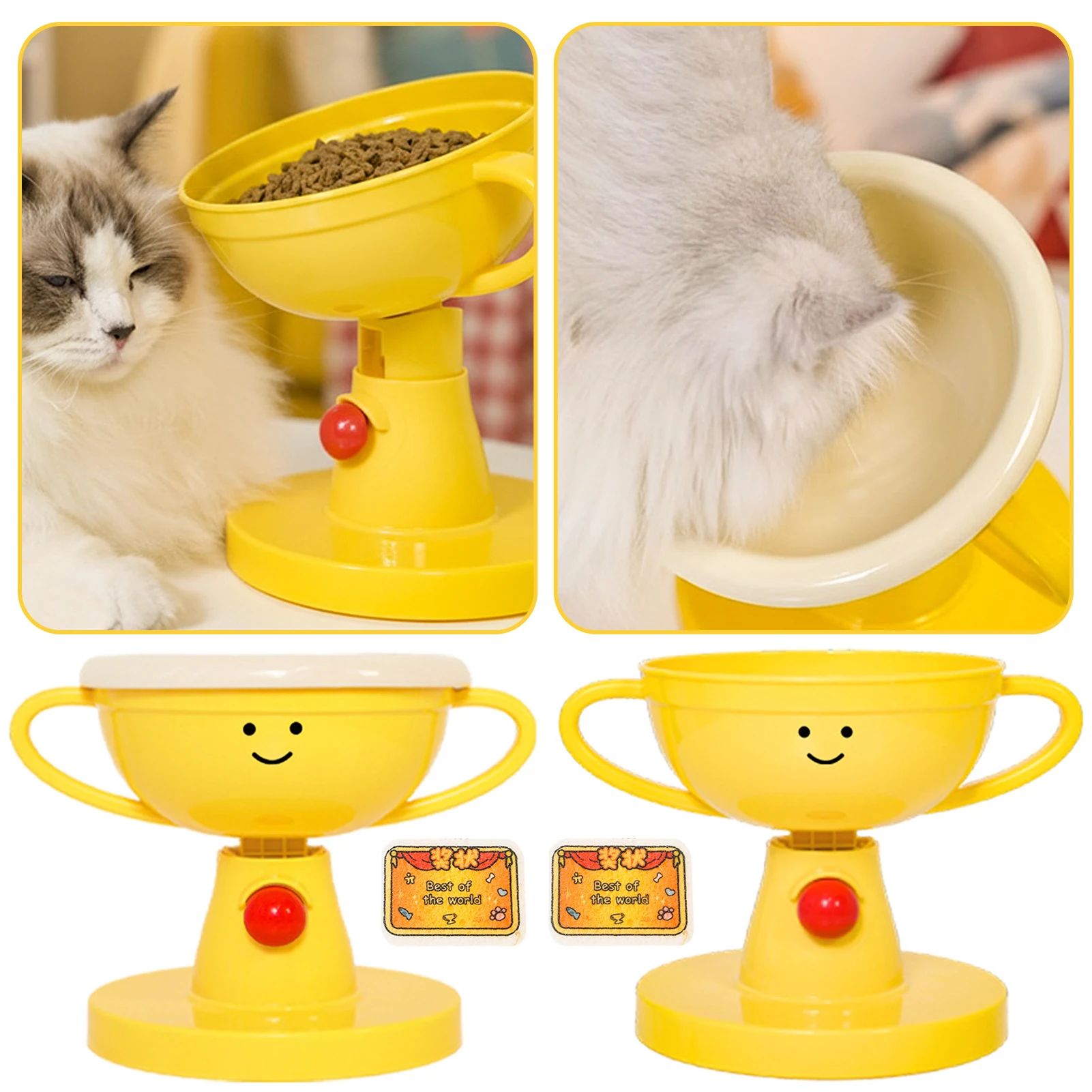 Миска для кошек в форме трофея Регулируемые приподнятые миски для кошек Маленькая кормушка для собак Регулируемая конструкция для защиты шеи с наклоном на 60°
Миска для кошек в форме трофея Регулируемые приподнятые миски для кошек Маленькая кормушка для собак Регулируемая конструкция для защиты шеи с наклоном на 60°