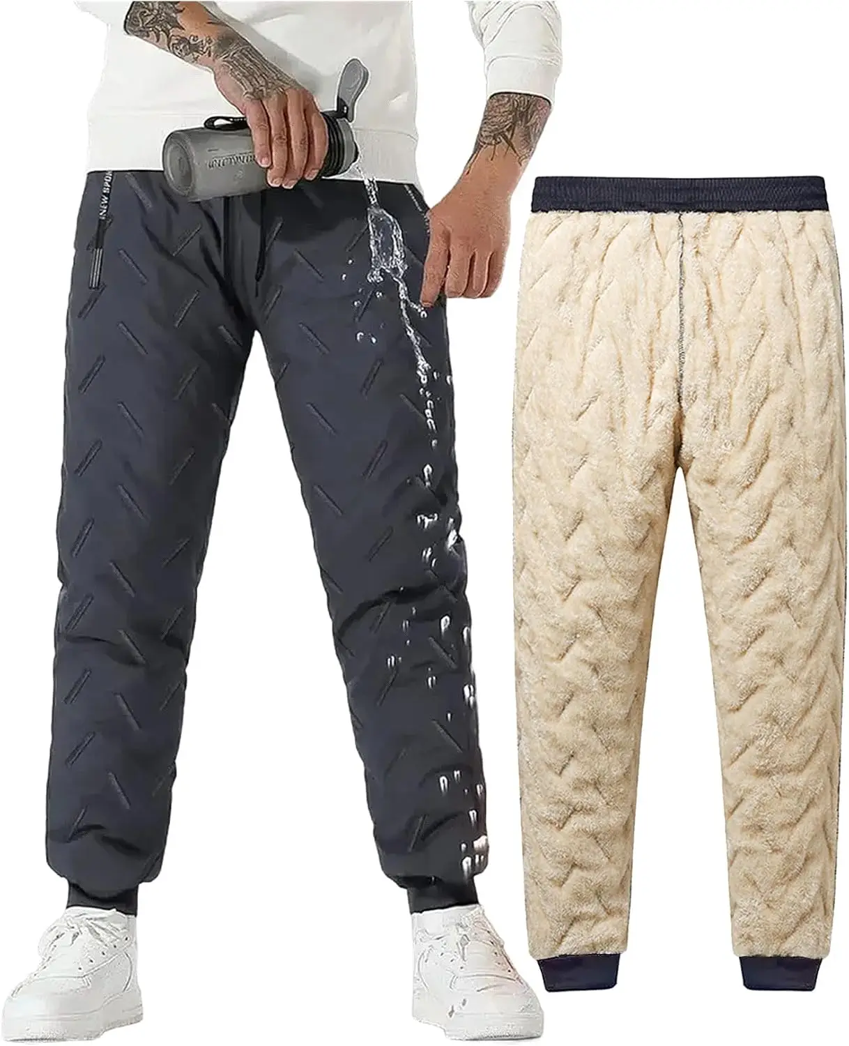 Мужские утепленные стеганые брюки на флисовой подкладке — водонепроницаемые дышащие зауженные брюки для бега, зимние брюки с карманом на молнии
Мужские утепленные стеганые брюки на флисовой подкладке — водонепроницаемые дышащие зауженные брюки для бега, зимние брюки с карманом на молнии