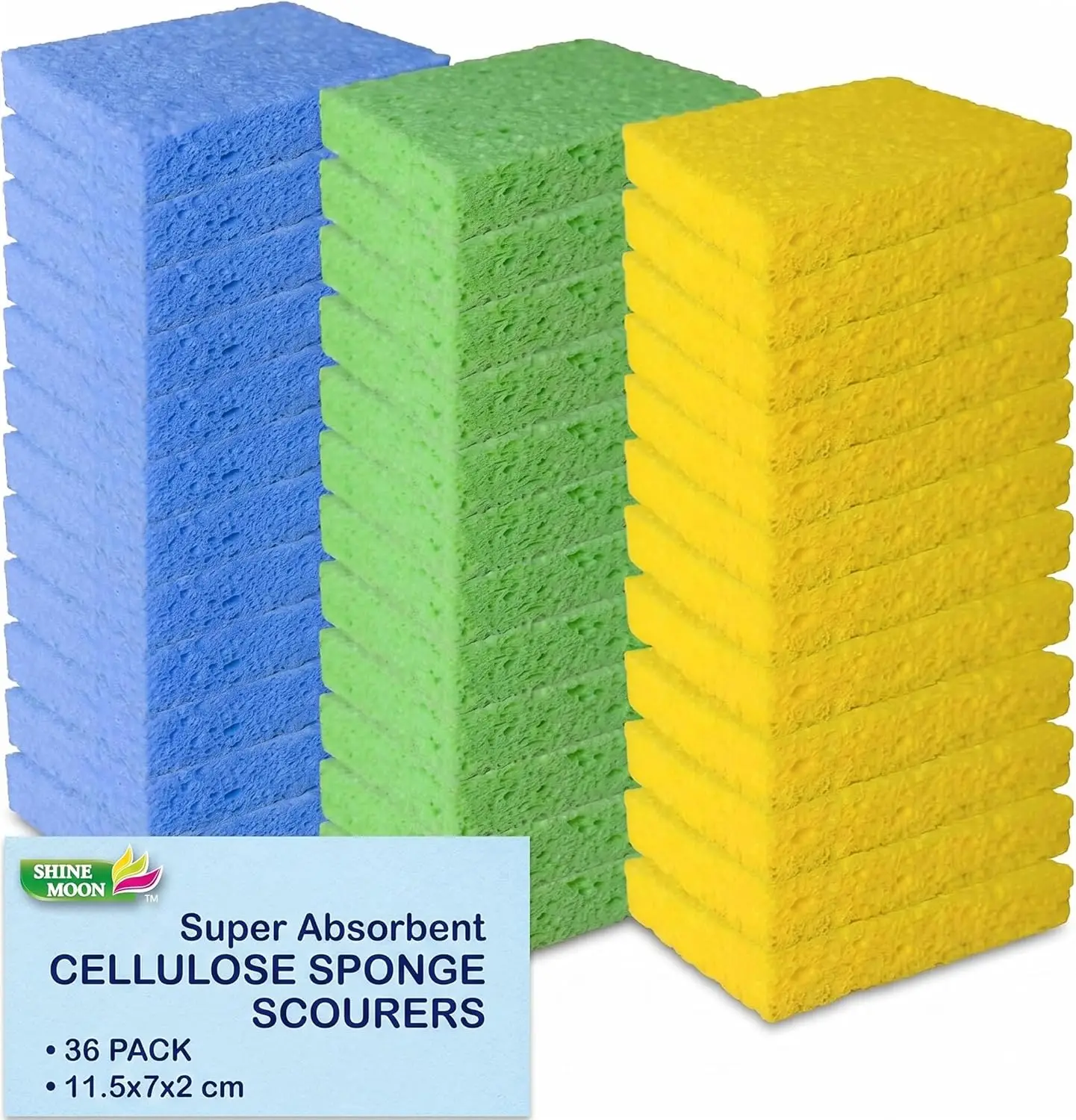 36 Pk Pop-Up Compressed Cellulose Sponges, Heavy Duty Scrub Kitchen Sponge, Clean Tough Messes Without Scratching Eco Friendly Reusable Compostable&Biodegradable 4.6x2.8x0.8Inch
36 Pk Pop-Up Compressed Cellulose Sponges, Heavy Duty Scrub Kitchen Sponge, Clean Tough Messes Without Scratching Eco Friendly Reusable Compostable&Biodegradable 4.6x2.8x0.8Inch