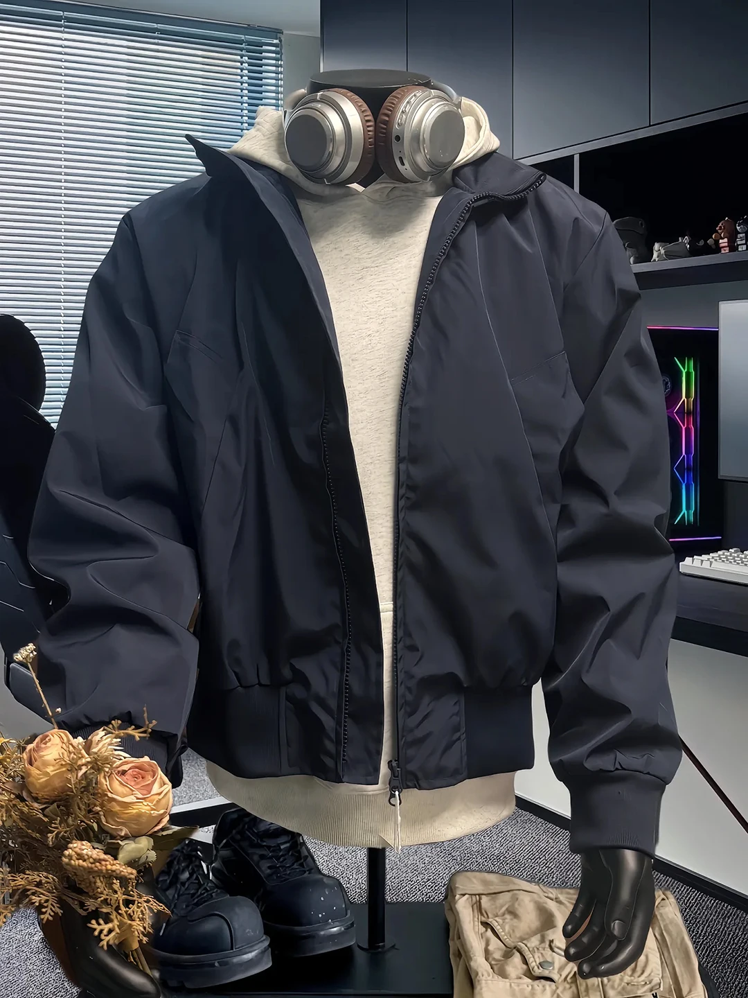 Мужская модная бейсбольная куртка Cleanfit для весны и осени, свободного кроя, с ребристым низом, множеством карманов, на молнии
Мужская модная бейсбольная куртка Cleanfit для весны и осени, свободного кроя, с ребристым низом, множеством карманов, на молнии