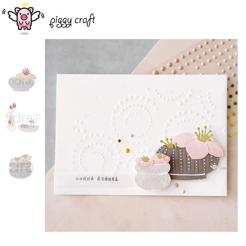 Piggy Craft metal cutting dies cut die mold Flower pot decoration Scrapbook paper craft knife mold blade punch stencils dies
Piggy Craft metal cutting dies cut die mold Flower pot decoration Scrapbook paper craft knife mold blade punch stencils dies