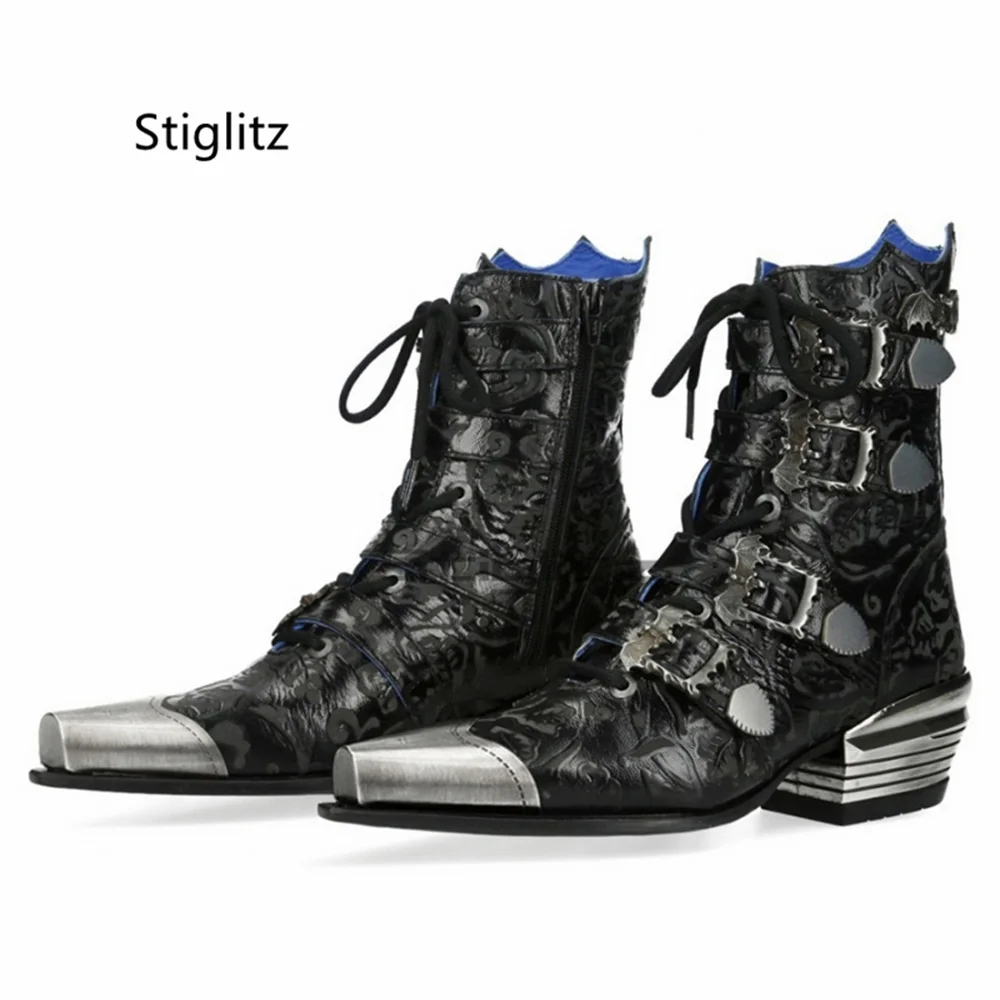 Men's Belt Buckle Metal Heel Chelsea Boots Street Style Pointed Toe Side Zipper Punk Ankle Boots Spring Autumn New Party Shoes
Men's Belt Buckle Metal Heel Chelsea Boots Street Style Pointed Toe Side Zipper Punk Ankle Boots Spring Autumn New Party Shoes