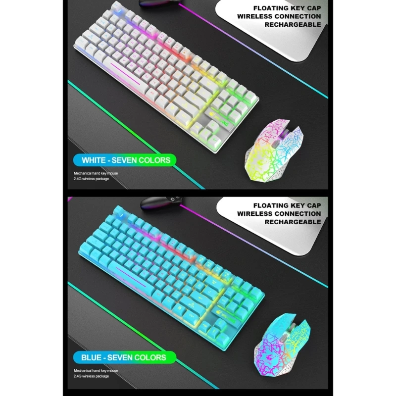 USB Charging Light Gaming Keyboard and Mouse Kit Large Battery Capacity USB Wireless LED Gaming Equipment for Windows PC
USB Charging Light Gaming Keyboard and Mouse Kit Large Battery Capacity USB Wireless LED Gaming Equipment for Windows PC