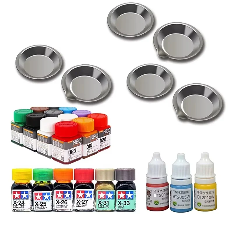 1-10pcs Stainless Steel Painting Palette Spouted Color Bowls Oil Paint Trays Paint Color Mixing Cups For Art Stationery Supplies
1-10pcs Stainless Steel Painting Palette Spouted Color Bowls Oil Paint Trays Paint Color Mixing Cups For Art Stationery Supplies