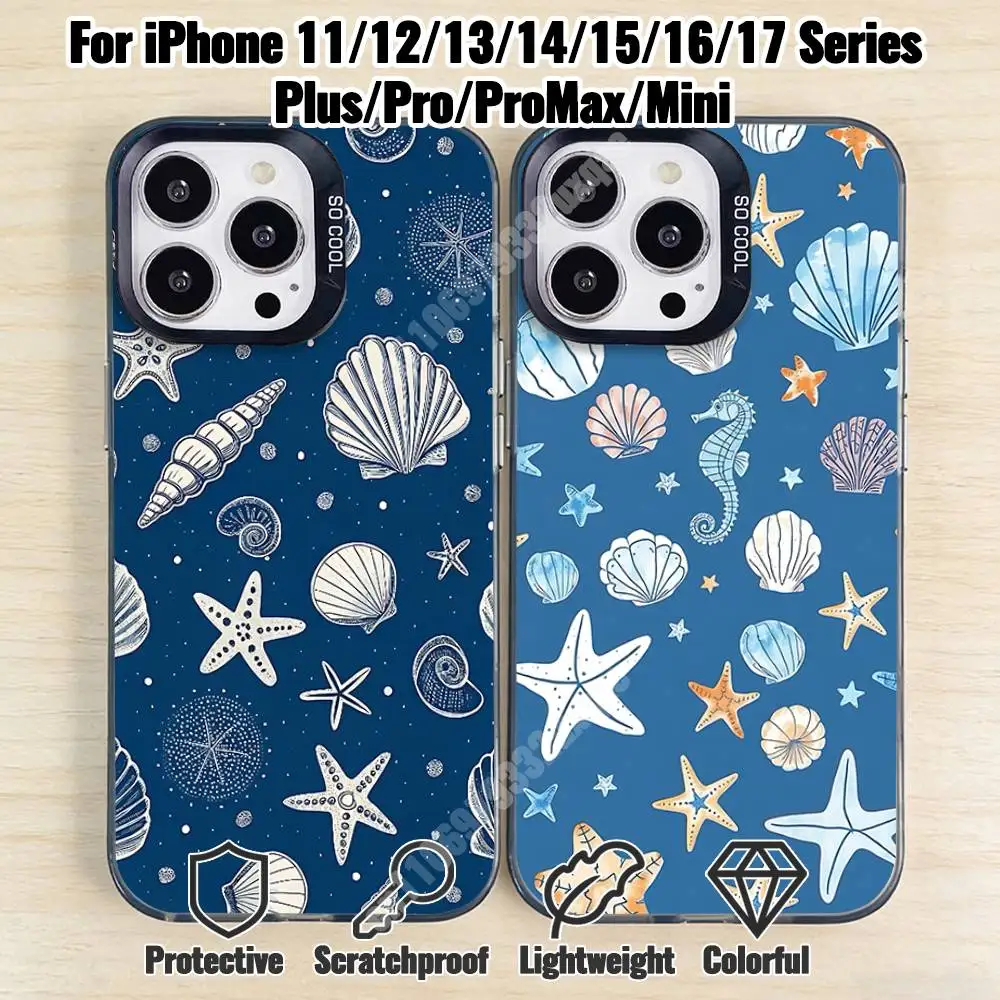 Ocean Coral Starfish Pattern Phone Case for iPhone 17 16 15 Max Mini 14 13 Pro Plus 12 11 X XS Air IMD Cover
Ocean Coral Starfish Pattern Phone Case for iPhone 17 16 15 Max Mini 14 13 Pro Plus 12 11 X XS Air IMD Cover