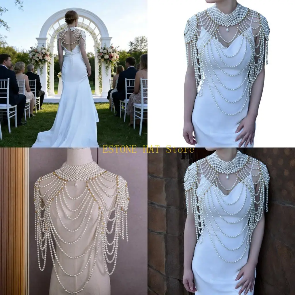49MF Portable Fringe Wrap Shawl Using Faux Pearls for Travel and Daily Activities
49MF Portable Fringe Wrap Shawl Using Faux Pearls for Travel and Daily Activities
