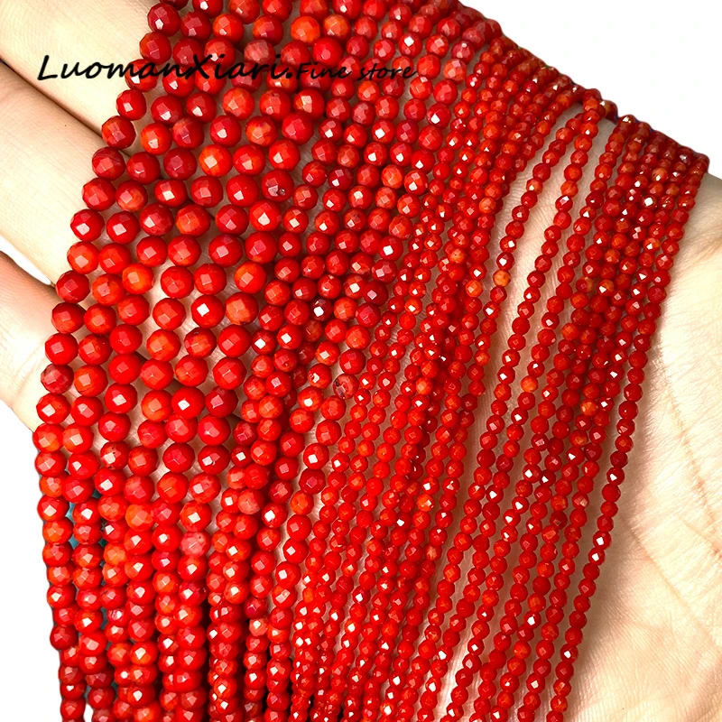 Натуральный камень 2, 3, 4 мм, граненые круглые красные коралловые свободные бусины-разделители для изготовления ювелирных изделий, серьги Diye, браслет, подвески, аксессуары 15 дюймов
Натуральный камень 2, 3, 4 мм, граненые круглые красные коралловые свободные бусины-разделители для изготовления ювелирных изделий, серьги Diye, браслет, подвески, аксессуары 15 дюймов